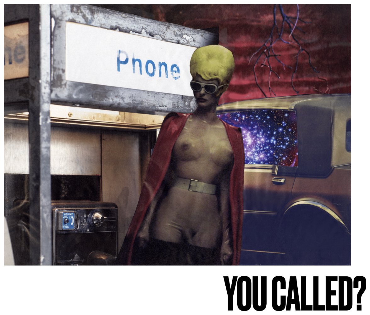 You Called?, hand cut collage