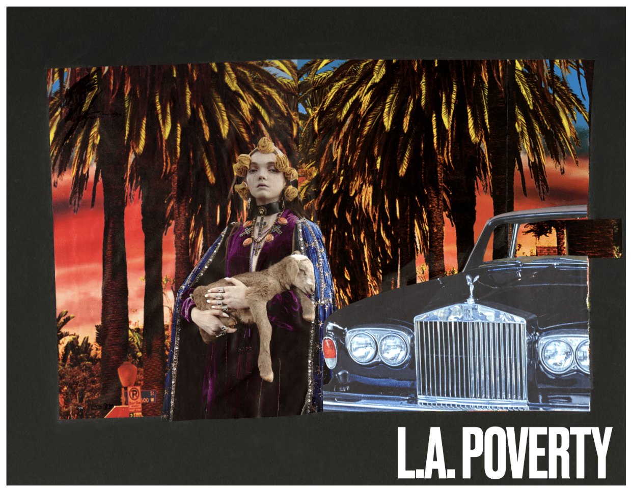 L.A. Poverty, hand cut collage