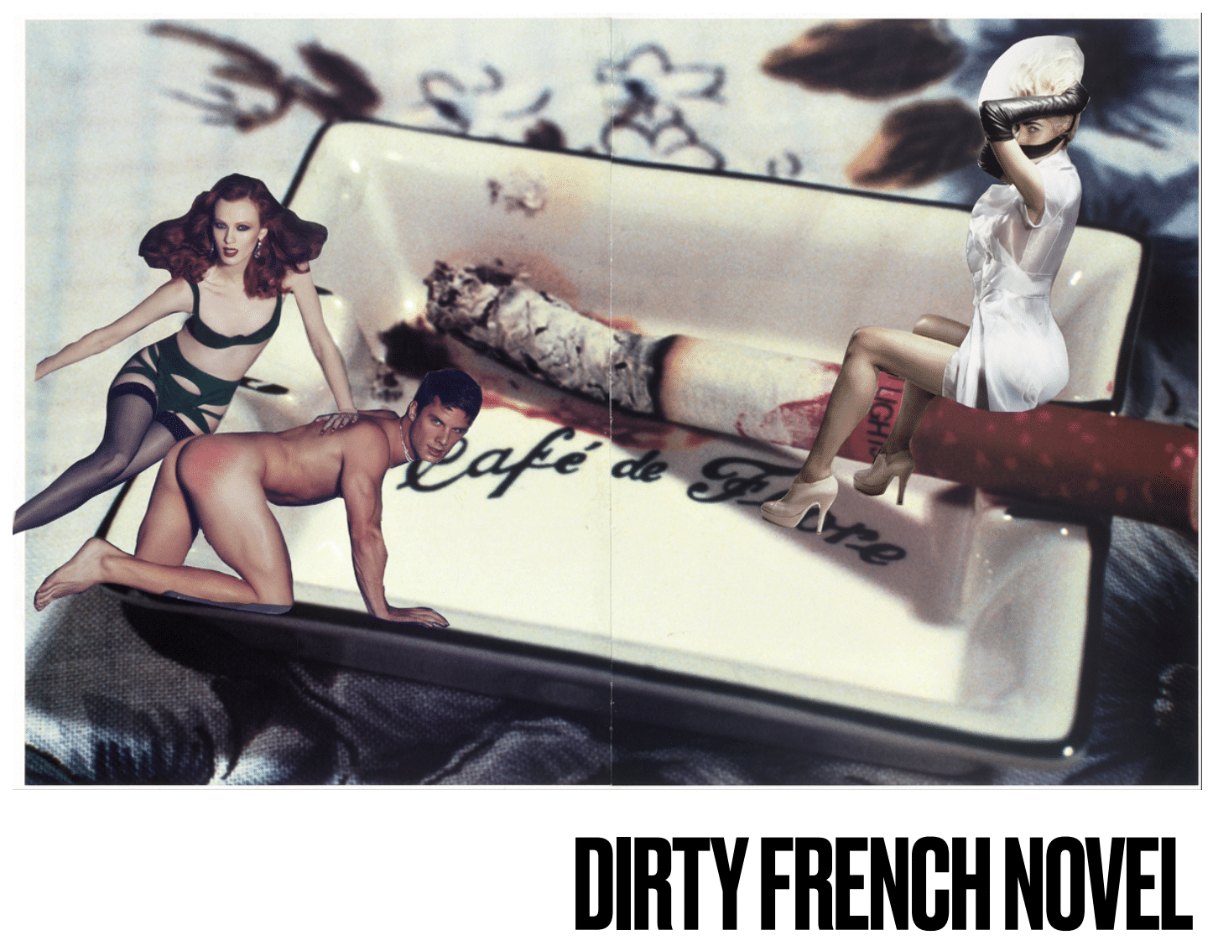 Dirty French Novel, hand cut collage