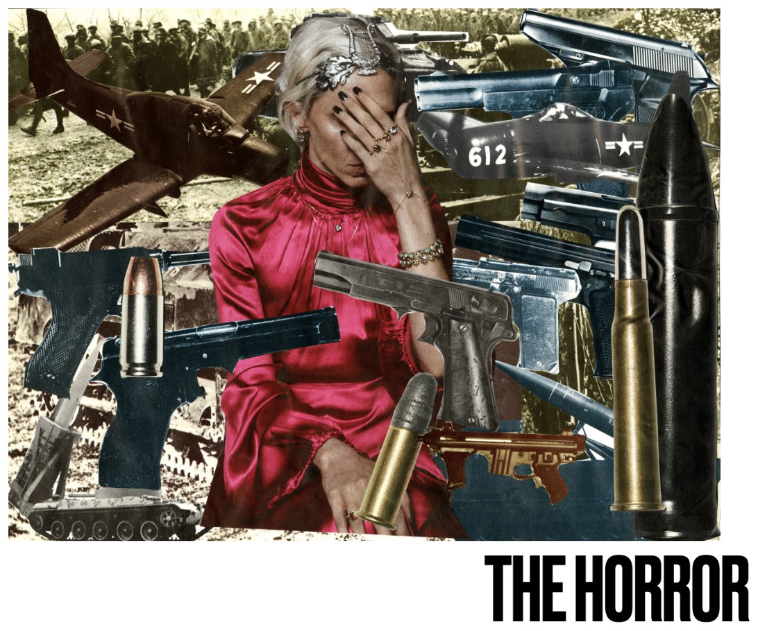 The Horror, hand cut collage