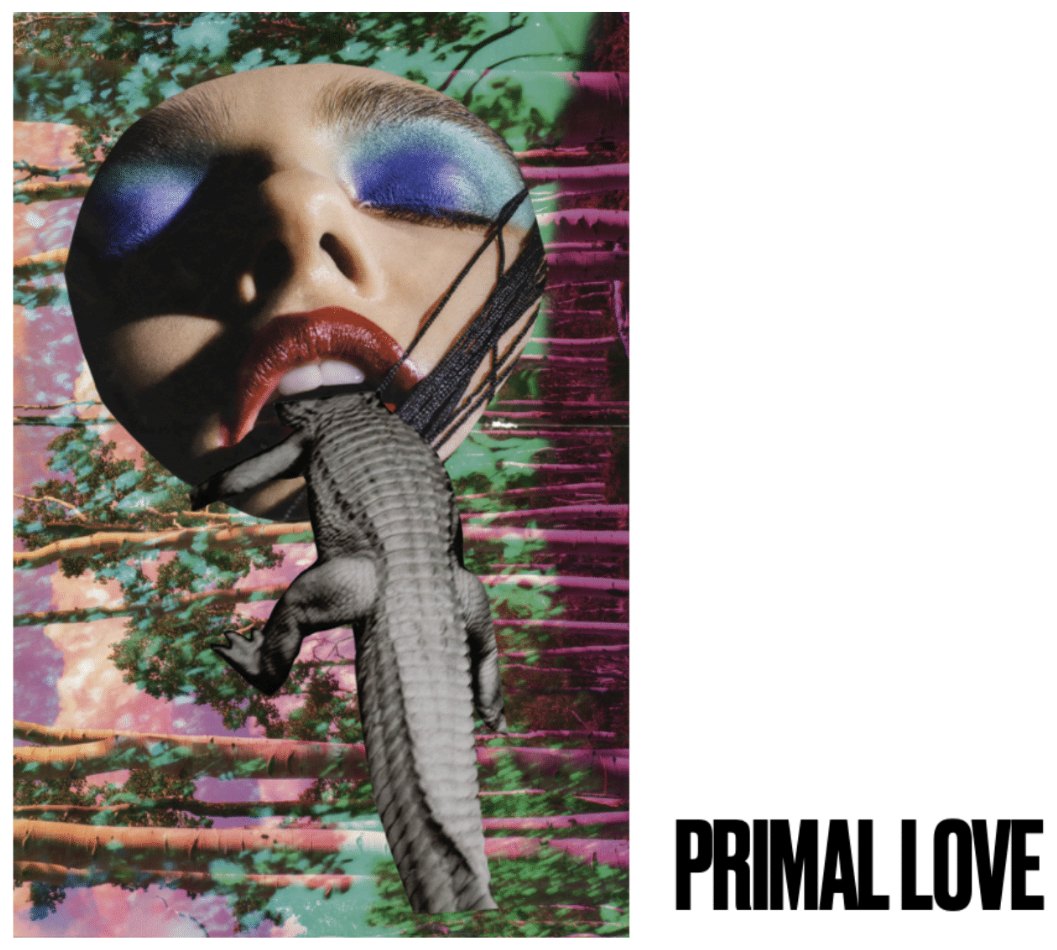 Primal Love, hand cut collage