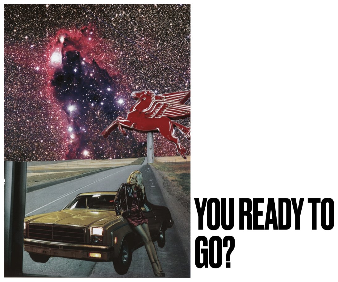 You Ready To Go?, hand cut collage